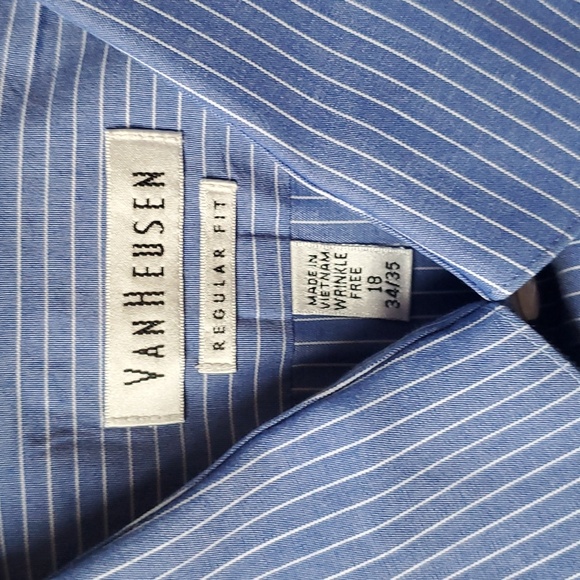 Van Heusen Dress Shirts - Set of 2 - Size 18 34/35 - Picture 8 of 10